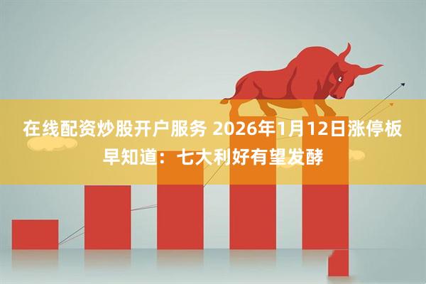 在线配资炒股开户服务 2026年1月12日涨停板早知道：七大利好有望发酵